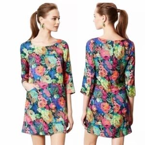 ANTHROPOLOGIE x HD PARIS Floral Print Multicolor Shift Dress - Size L